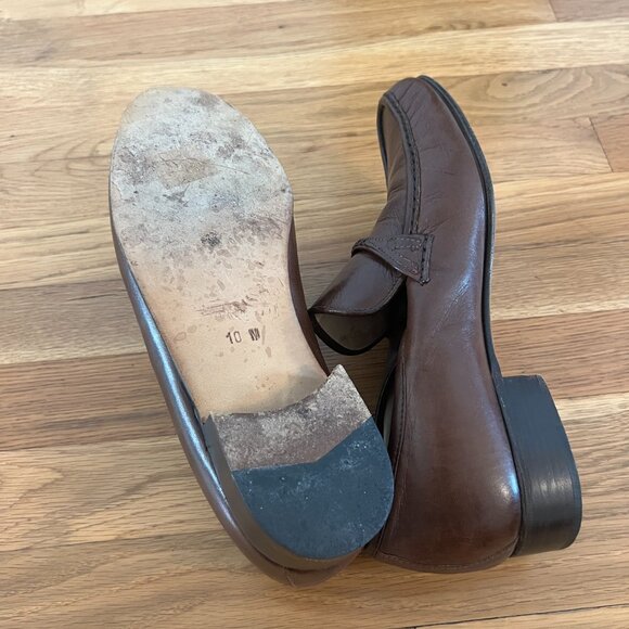Bally Dark Brown Leather Loafers MADE IN ITALY "Horri II" - Men's 10 - Picture 8 of 10